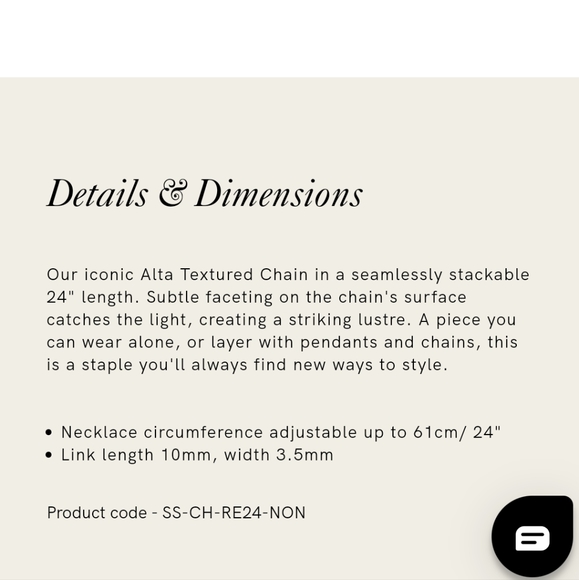 Monica Vinader Alta Textured Chain Necklace Adjustable 61cm/24' - Picture 4 of 8